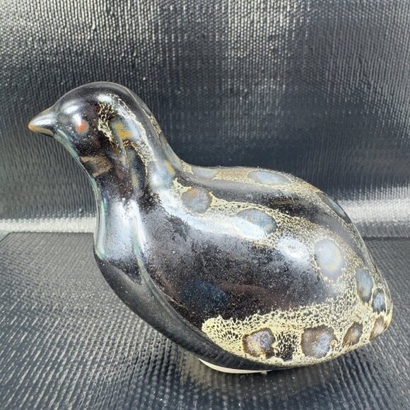 Vintage 1960s Chinese Ceramic Quail Figurine Hand Made Stoneware Pottery Bird - Picture 10 of 13